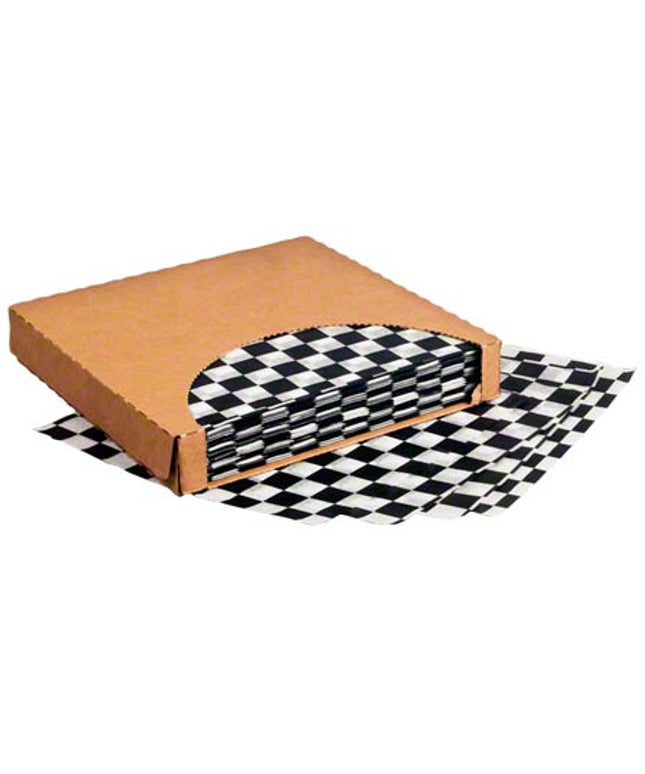 12 X 12 BLACK CHECKERED DISPENSER TRAY 1000/PKG.