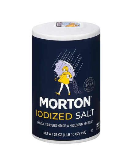MORTON IODIZED SALT 24/26 OZ.