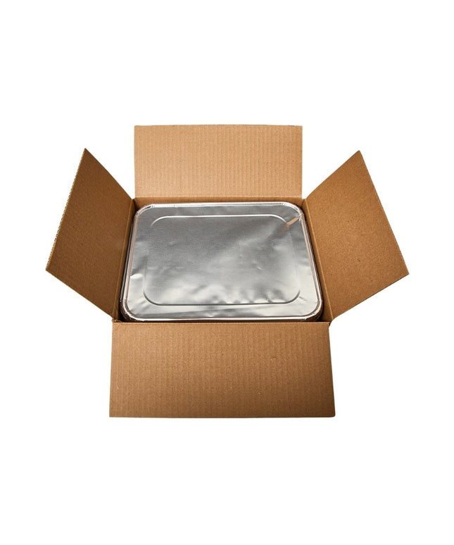 ALUMINUM LID FOR 1/2 SIZE ALUMINUM FOIL PAN 100/CS.