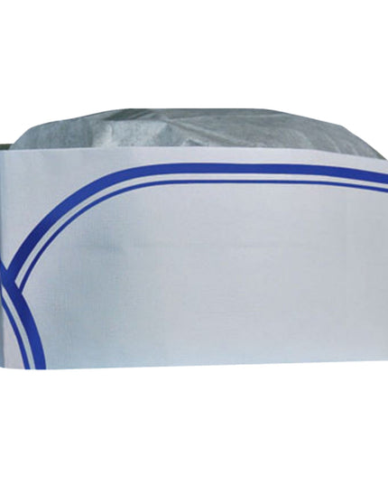 CAP PAPER BLUE STRIPE 100/CS.