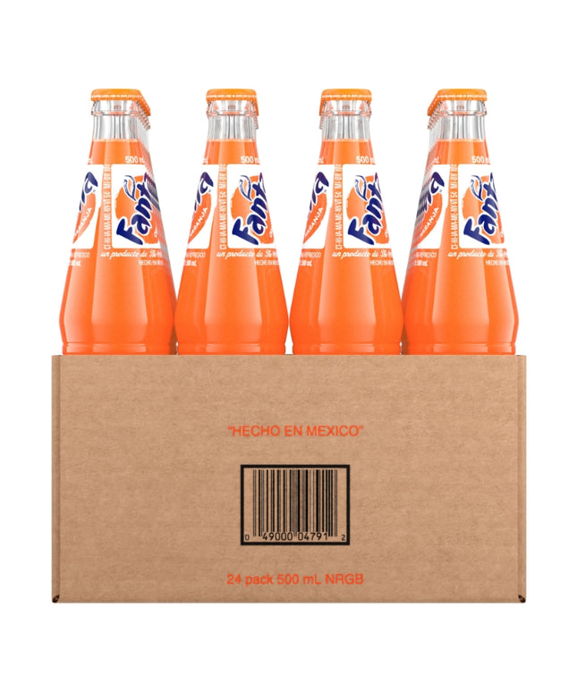 FANTA ORANGE IN GLASS BOTTLE 1/2 LITER 24/CASE