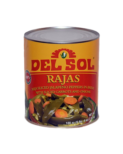 DEL SOL JALAPENOS RAJAS ESCABECHE 6/10