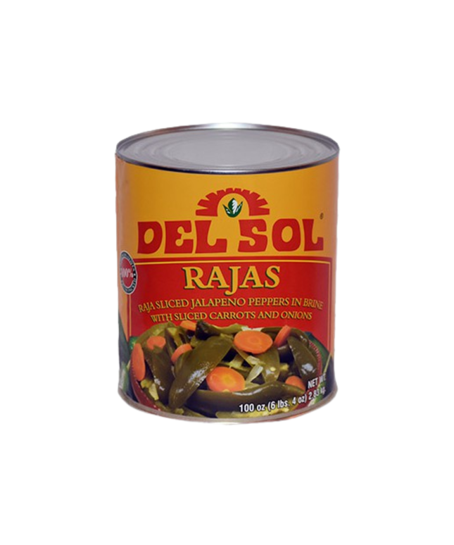 DEL SOL JALAPENOS RAJAS ESCABECHE 6/10