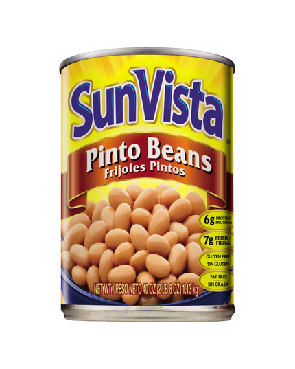 SUN VISTA PINTO BEANS 12/40 OZ.