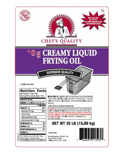 CREAMY SOY FRYING OIL 35 LBS.