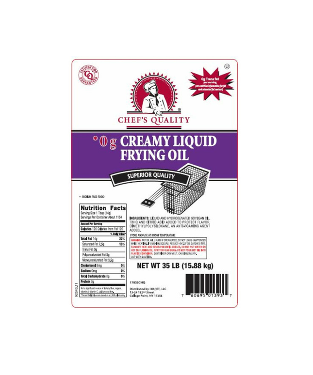 CREAMY SOY FRYING OIL 35 LBS.