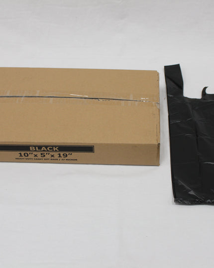 10X5X19 BLACK T-SHIRT BAG