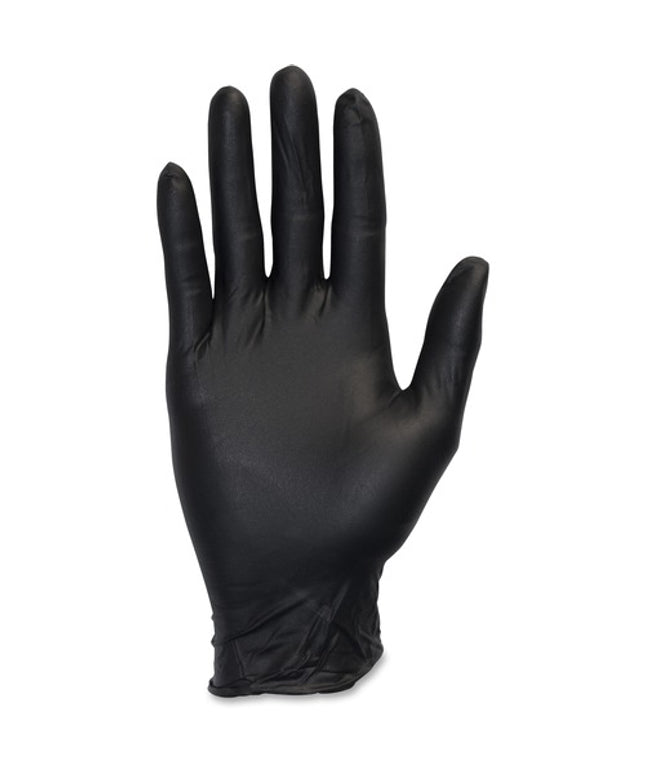 NO POWDER  BLACK NITRILE GLOVES MEDIUM 10/100